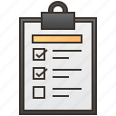 checklist, document, form, report, survey