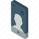 device, function, iso, isometric, profile, smartphone, user