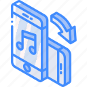 device, function, iso, isometric, music, rotate, smartphone