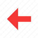 arrow left, direction, east, navigation