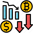 currency, down, finance, stock, investment, decrease, loss