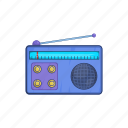 audio, broadcast, cartoon, music, radio, retro, sound