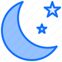 star, moon, weather, night, clear, sky