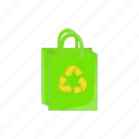 cartoon, ecology, green, package, recycle, recycling, sign