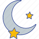 moon, night, weather, star, stars