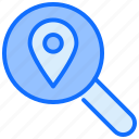 search, magnifier, location, map, pin