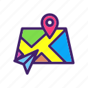 arrow, direction, gps, location, map, navigation, pin