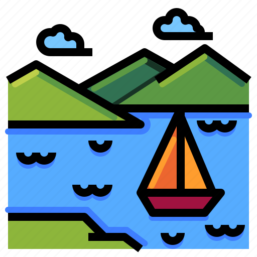 Landscape, lagoon, lake, nature, mountain icon - Download on Iconfinder