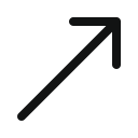 arrow, diagonal, diagonalarrowupright, right arrow, top arrow, up arrow