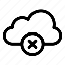 delete, cloud, weather, remove, storage, data, database