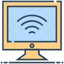 computer, lcd, networking, signals, wifi