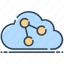 cloud, link, networking, technology, url