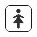 female, lady, women, women button, girl, restroom, woman