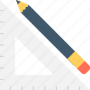 degree square, geometry, pencil, set square