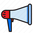 advertising, announcement, marketing, megaphone, speaker