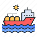 barge, ship, transportation, oil tanker