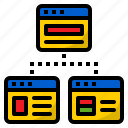 flowchart, hierarchy, network, sitemap, web