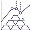 finance, gold, graph, growth