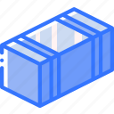 box, iso, isometric, long, packing, shipping