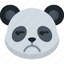 unamused, panda, animal, emoji, emoticon, smiley, face