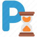 parking, clock, car, auto, time, hourglass, transport