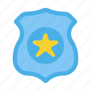 badge, police, law, sheriff, emblem, star, shield