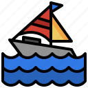 ship, sail, yatch, boat, sailboat