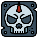 dangerous, signaling, skull, warning