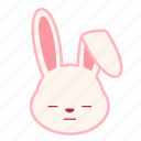 dull, emoji, emotion, expression, face, rabbit