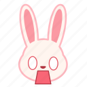 emoji, emotion, expression, face, fearful, rabbit