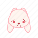 broken, emoji, emotion, expression, face, heart, rabbit