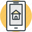 home, mobile screen, online mortgage, online navigation, online real estate