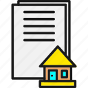 contract, document, file, home, house