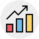 arrow, chart, diagram, graph, pie, pie chart, up graph