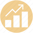 arrow, chart, diagram, graph, pie, pie chart, up graph