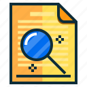 documents, idea, magnifier, research, search