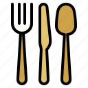 cutlery, fork, knife, spoon