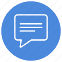 comment, conversation, discuss, message, chat, communication, interaction