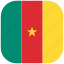 cameroon, country, flag, national, rounded, square 