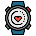 heart, sports, time, watches, wristwatch