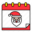 calendar, date, day, santa