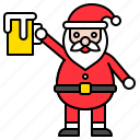 beer, christmas, santa, santa claus, xmas