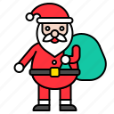 bag, christmas, gift, santa, santa claus, xmas