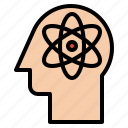 atom, head, human, science