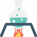 experiment, flask, lab research, laboratory, spirit lamp