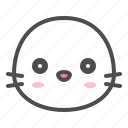 animal, avatar, emoji, face, seal