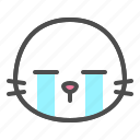 animal, avatar, cry, emoji, face, seal