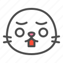 animal, avatar, emoji, face, seal, shocked