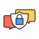 dialog, encrypt, forum, message, protection, sms, talk