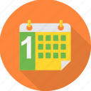 calendar, date, day, one, month, schedule, 1